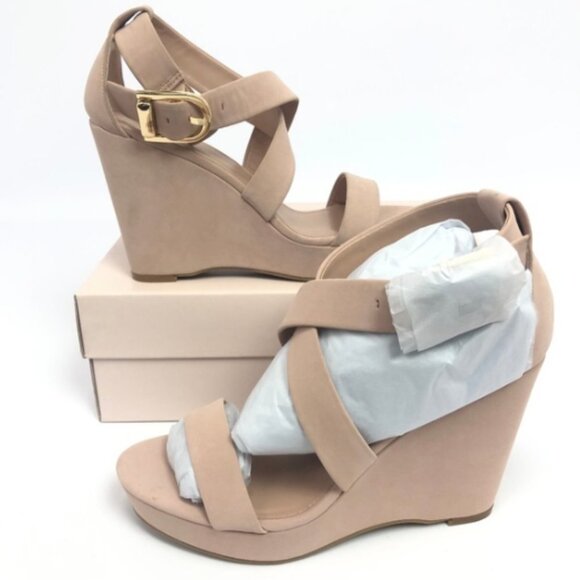 BCBGeneration Womens Jae Wedge Sandals Blush 9.5M - Picture 1 of 7
